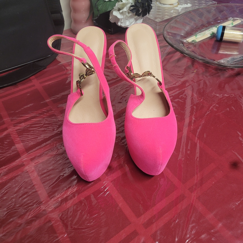 Elegant Pink Women's Slingback Heels